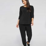 Sympli Go To Classic T-Shirt Relax 3/4 Sleeve 22110R-2 - Black