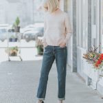 Girlfriend Jeans With Rolled Up Hem